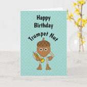 Trumpet Nut Texte Carte d'anniversaire (Fleur jaune)