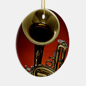 Trumpet of Cornet Round Ornament (Rechts)
