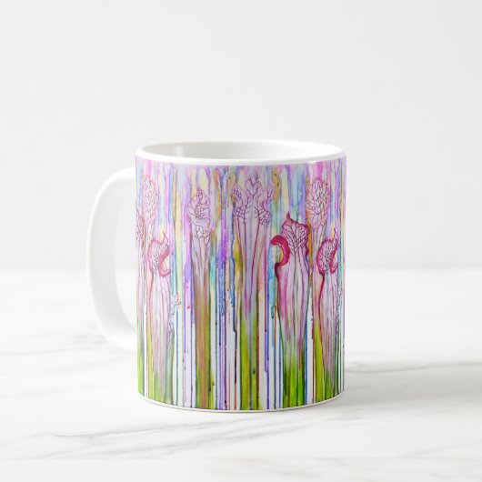 Trumpet Pitcher Plante Artwork Mug (Devant gauche)