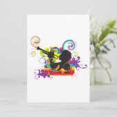 Trumpet Player Art Work Kaart (Staand voorkant)