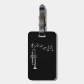 Trumpet Player Bagagelabel (Achterkant verticaal)