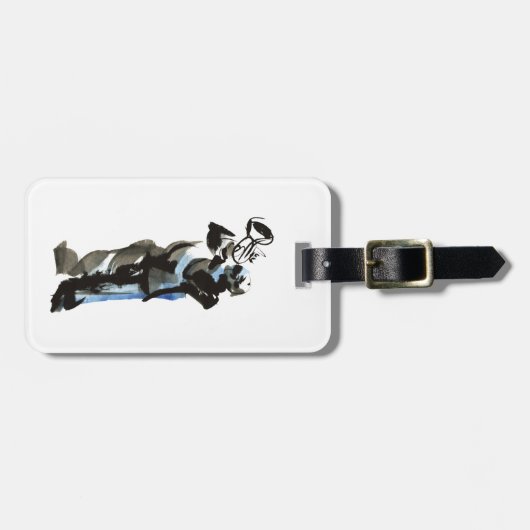 Trumpet Player Bagagelabel (Voorkant horizontaal)