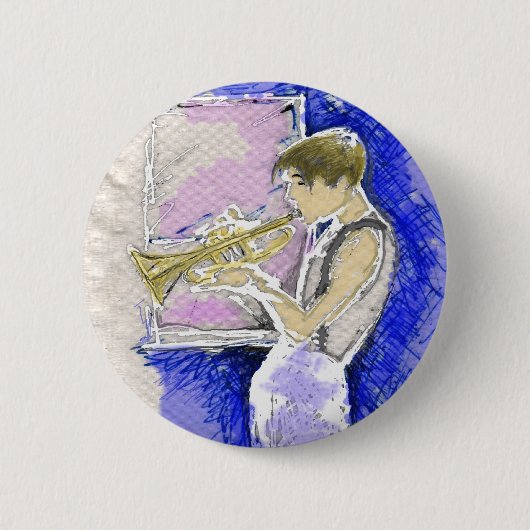 Trumpet Player Button (Voorkant)