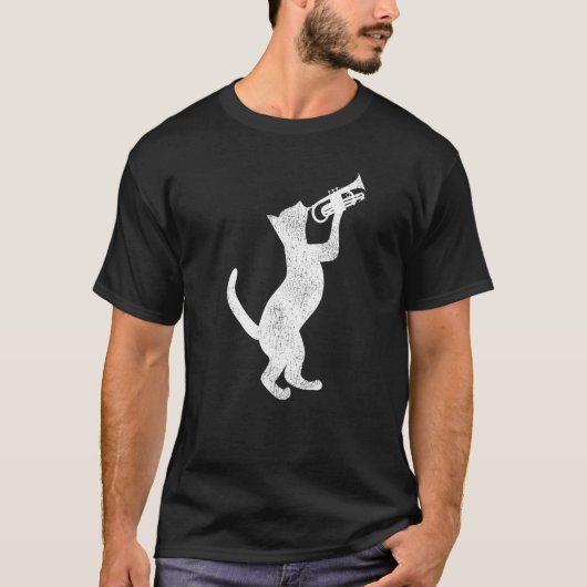 Trumpet Player Cat  T-shirt (Voorkant)