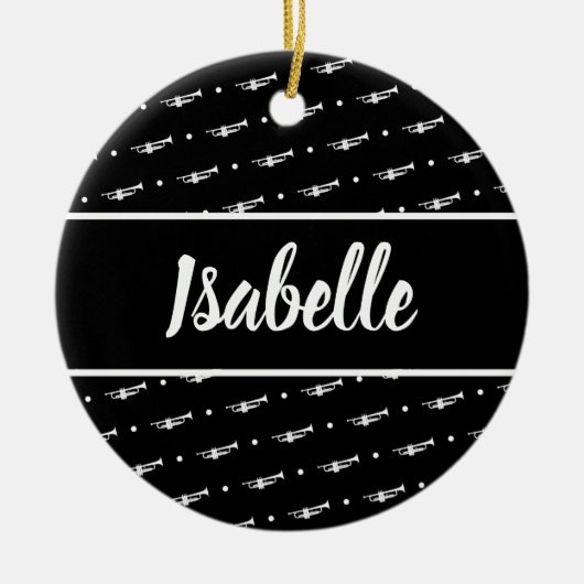 Trumpet Player Gift Custom Personalized Musician Keramisch Ornament (Voorkant)