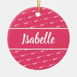 Trumpet Player Gift Musician Aangepast op maat Keramisch Ornament