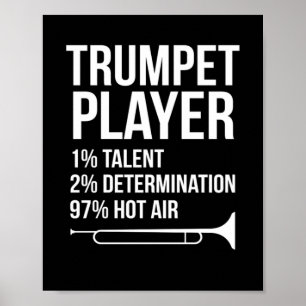 Trumpet Player Herhaalt muziekinstrument Poster