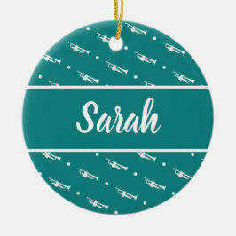 Trumpet Player Musician Gift Personated Custom Keramisch Ornament