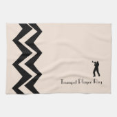 Trumpet Player Rag Custom Art-Deco Serviettes pers (Horizontal)