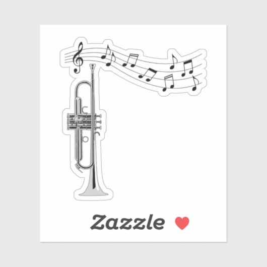 Trumpet Player Sticker (Vel)