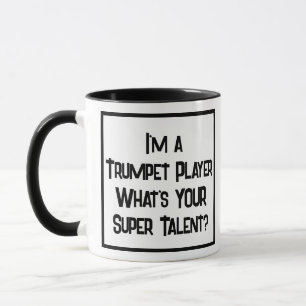 Trumpet Player Super Talent. Mug à café à deux ton