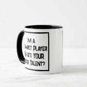 Trumpet Player Super Talent. Mug à café à deux ton (Devant gauche)