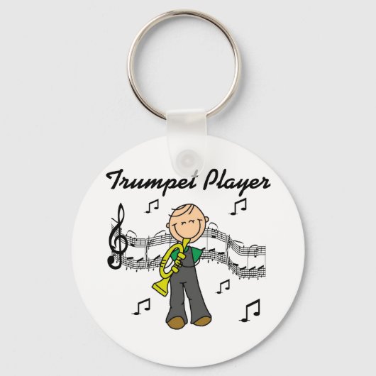 Trumpet Player T-shirts en cadeaus Sleutelhanger (Voorkant)