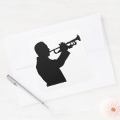 Trumpet Player Vierkante Sticker (Envelop)