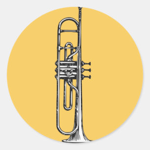 Trumpet Ronde Sticker