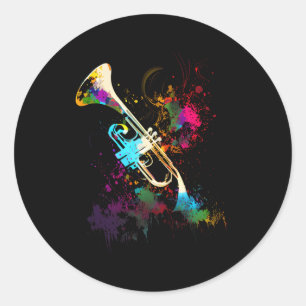 Trumpet Ronde Sticker