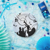 Trumpet Section Blue Music Papieren Bordje (Feest)