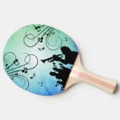 Trumpet Section Blue Music Tafeltennisbatje (Zijkant)