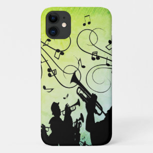 Trumpet Section Green Music iPhone 11 Hoesje