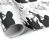 Trumpet Section Jazz Music Cadeaupapier (Rol Hoek)