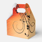 Trumpet Section Jazz Music Oranje Rust Bedankdoosjes (Achterkant)