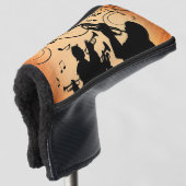 Trumpet Section Jazz Music Oranje Rust Golfheadcover (3/4 voorkant)