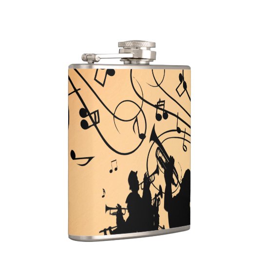 Trumpet Section Jazz Music Oranje Rust Heupfles (Rechts)