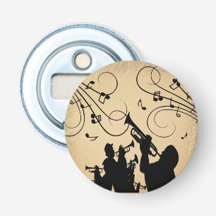 Trumpet Section Robuuste muziek Button Flesopener