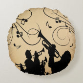 Trumpet Section Robuuste muziek Rond Kussen (Voorkant)