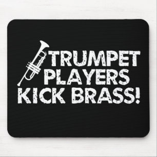 Trumpet spelers Kick Brass. Muismat