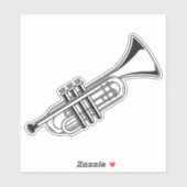 Trumpet Sticker Music School Marching Band (Feuille)