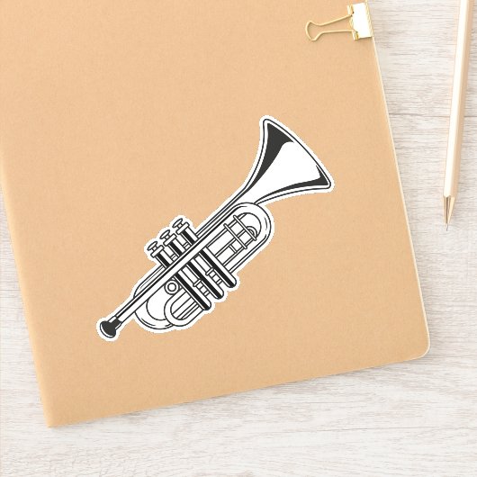 Trumpet Sticker Music School Marking Band (Notitieboek)