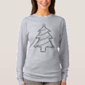 Trumpet-tekstkerstboom T-shirt (Voorkant)