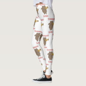 Trumpet Tribe Brown Cat Pink Pattern Leggings (Links)