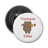 Trumpet Tribe Cat Pink Letters Button Flesopener (Voorkant)