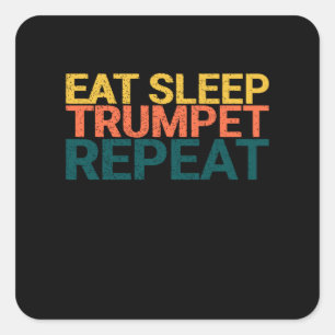 Trumpet Trumpet Player Vierkante Sticker