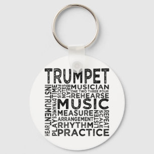 Trumpet Typografie Sleutelhanger