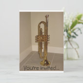 Trumpet-uitnodiging Kaart (Staand voorkant)