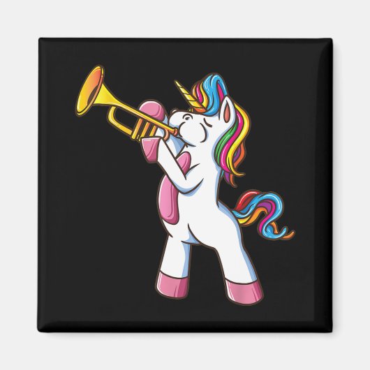 Trumpet Unicorn Marching Band And Jazz Player Gift Magneet (Voorkant)