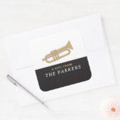 TRUMPET VIERKANTE STICKER (Envelop)