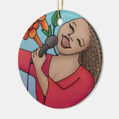 Trumpet Vine Singer Ornament (Links)
