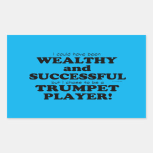 Trumpet Wealthy & Réussite Sticker Rectangulaire