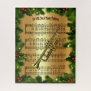 Trumpet ~ "Wij wensen u een prettige kerstdag" ~  Legpuzzel