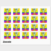 Trumpet Zombie Explode Square Sticker (Vel)