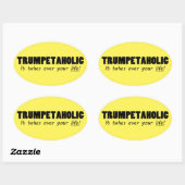 Trumpetaholic Life Oval Sticker (Vel)