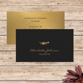 Trumpeter Gold Professionele Muzikant Elegant Visitekaartje
