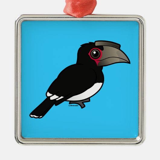 Trumpeter Hornbill Metalen Ornament (Voorkant)