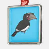 Trumpeter Hornbill Metalen Ornament (Links)