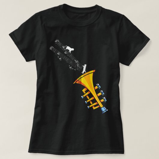 Trumpeter Jazz Musician Cat Pet Parent Gift Idee T T-shirt (Design voorkant)