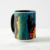 Trumpeter Silhouettes Mok (Voorkant links)